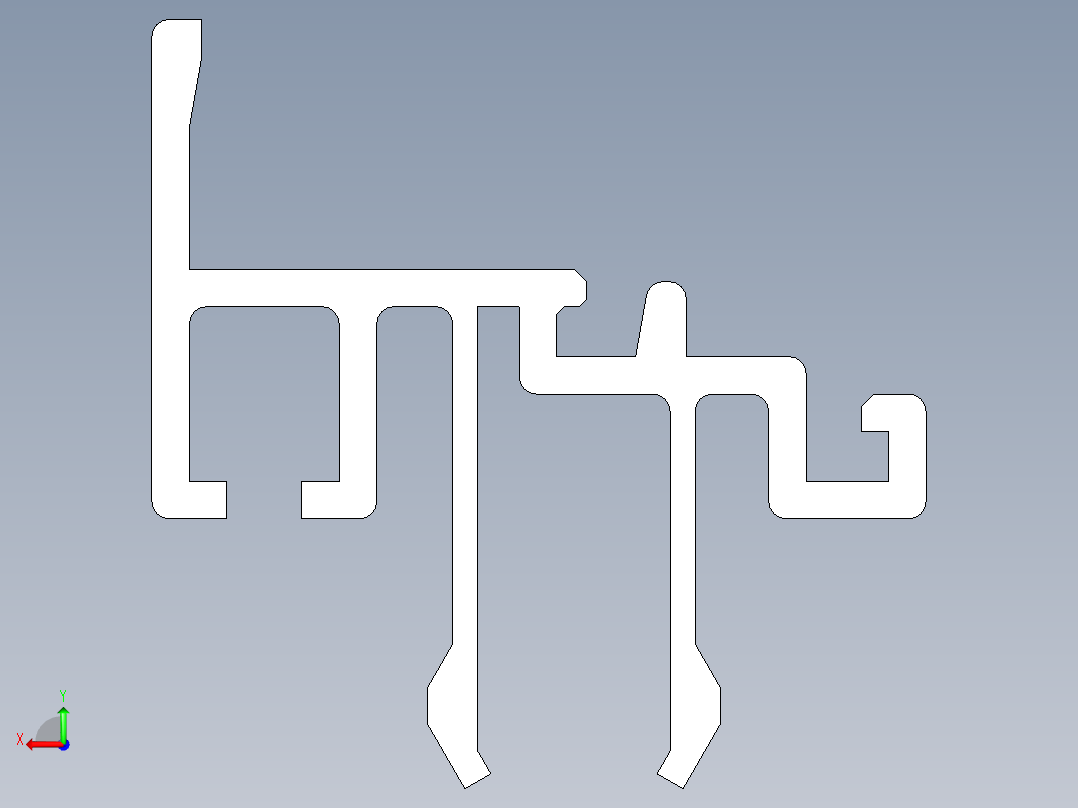 型材-BR PROTECTIVE PANE PROFILE PART C 3842529761.STEP后视图