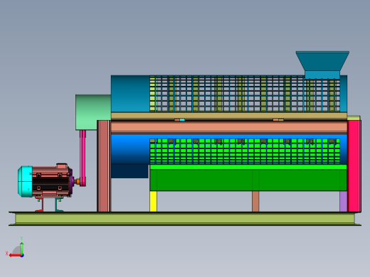 滚筒塑料片料粉干燥机后视缩略图