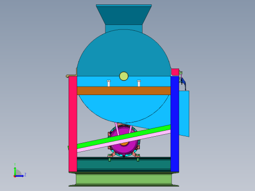 滚筒塑料片料粉干燥机左视缩略图