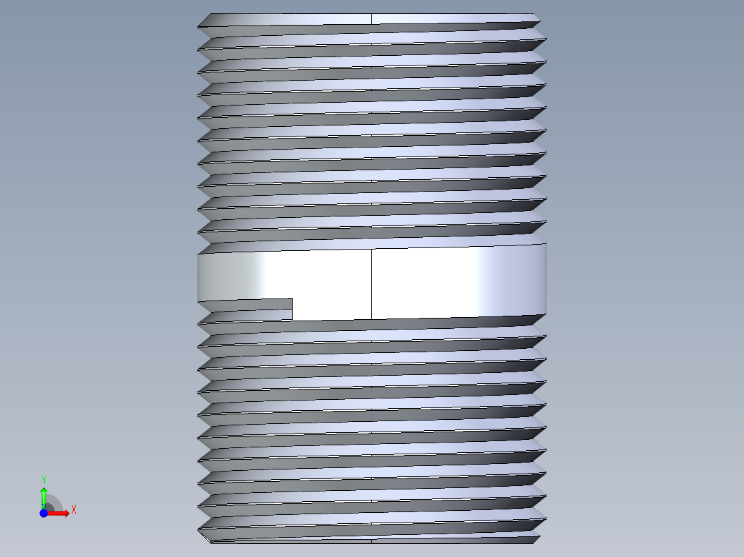 CPVC管件33-Sch80_Nipple_MPTxMPT_9861-134_1in x 2in前视图