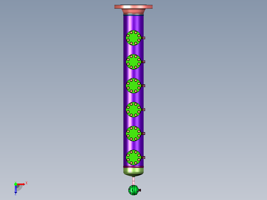 丙烯腈进行吸附过滤器俯视图