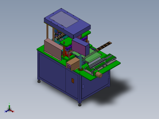 镍氢及锂电圆柱形电池极片裁切机正等轴测缩略图