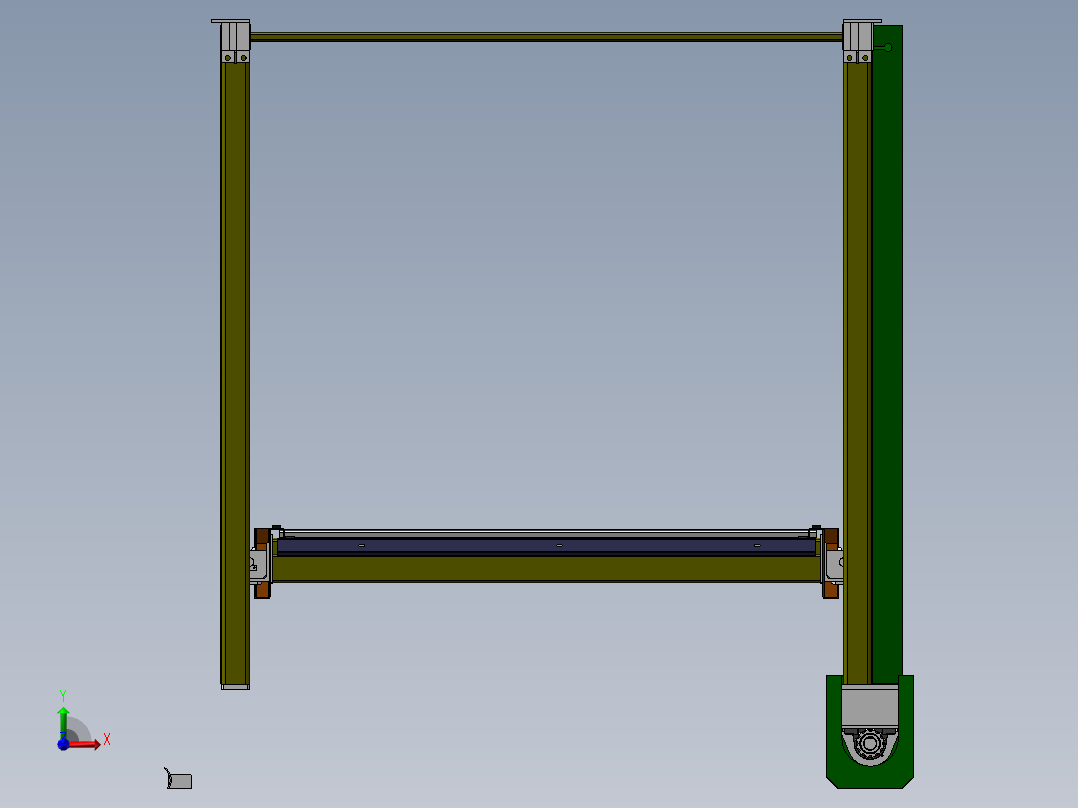 2立柱简易升降立体车库前视图