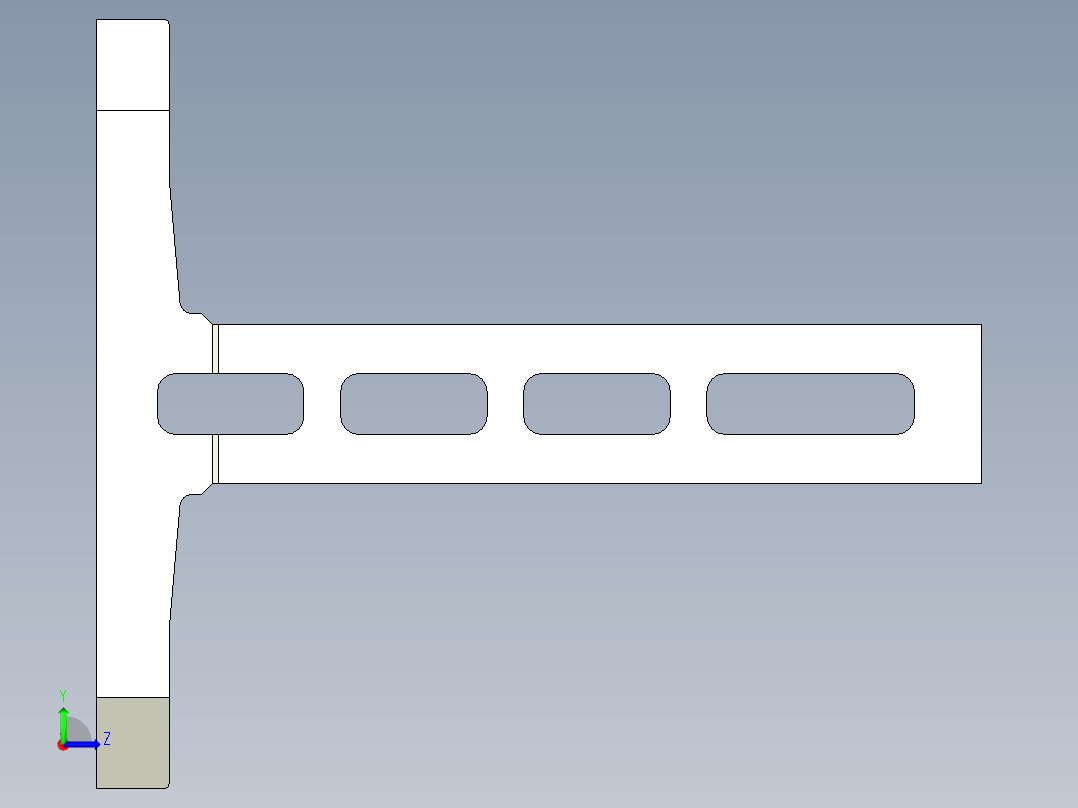 雙面基座1906-3D多系列多零件图纸模型左视图