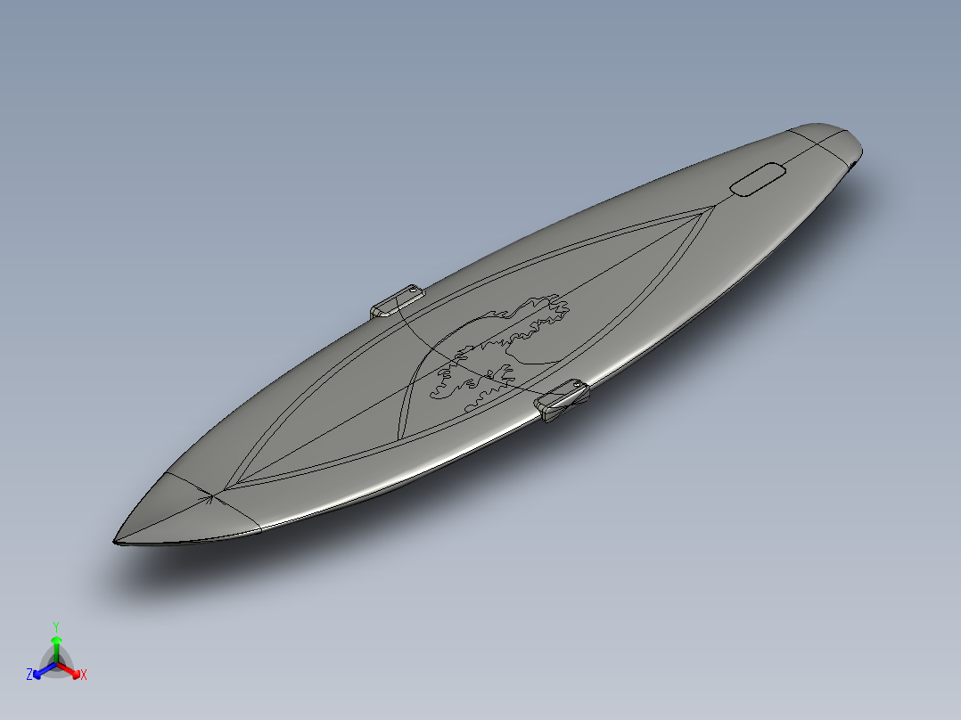 桨板2正等轴测图
