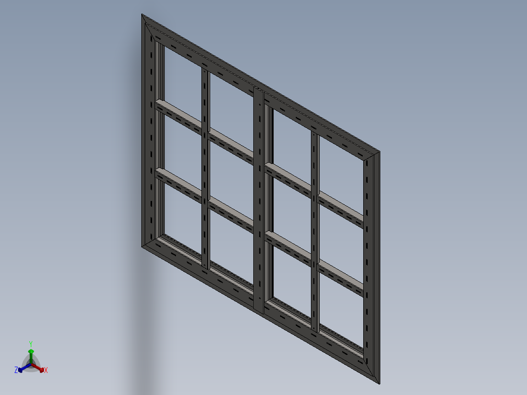坚硬的窗户正等轴测图