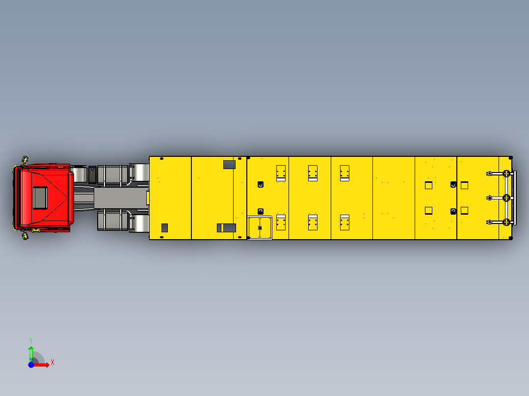 半挂拖车前视图