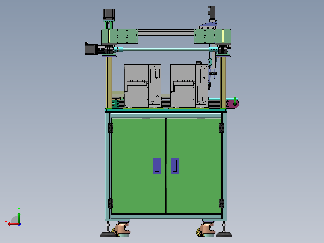 4轴模组打印贴标机sw18可编辑后视图