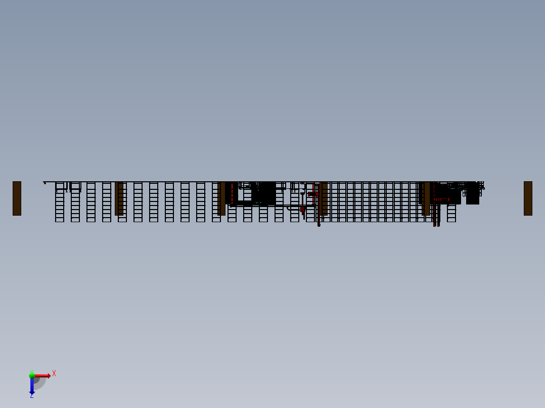 立体仓库自动化sw18可编辑俯视图