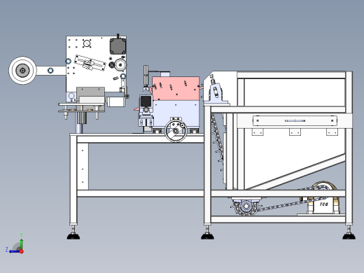 圆管自动贴标机sw18可编辑右视缩略图