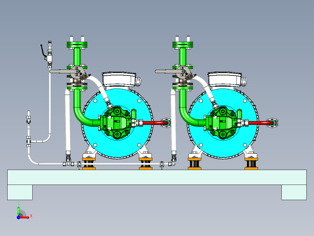 双泵超高压增压设备设计前视图