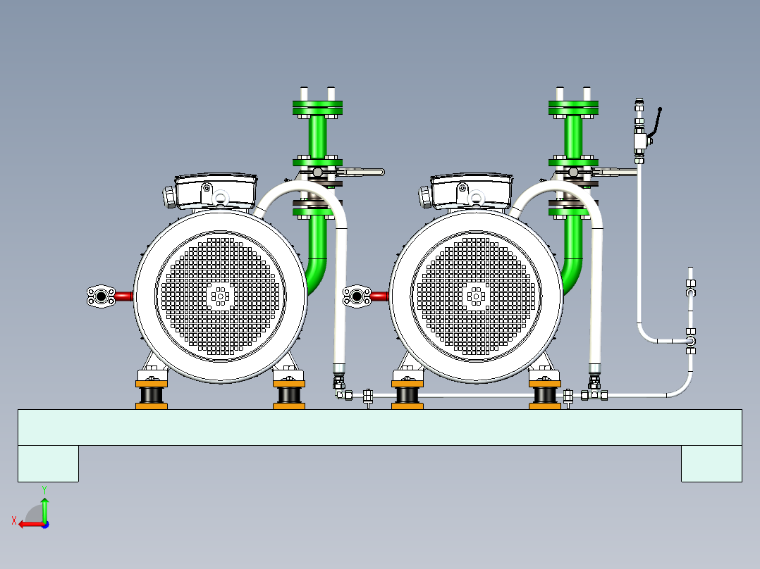 双泵超高压增压设备设计后视图