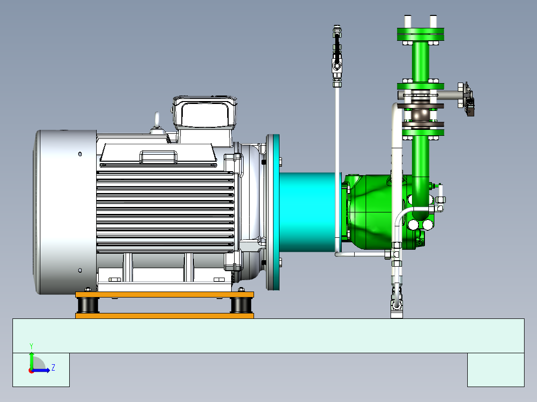 双泵超高压增压设备设计左视图