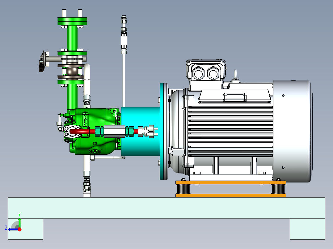 双泵超高压增压设备设计右视图
