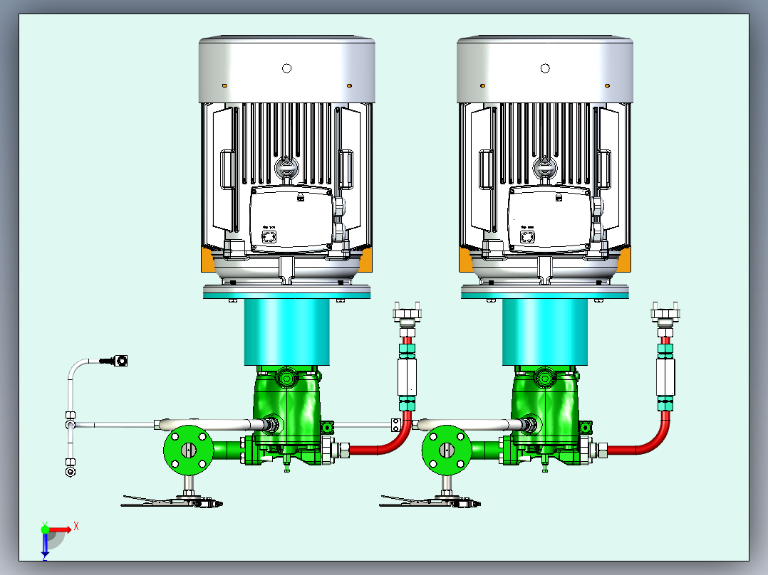 双泵超高压增压设备设计俯视图