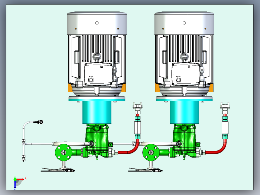 双泵超高压增压设备设计俯视缩略图
