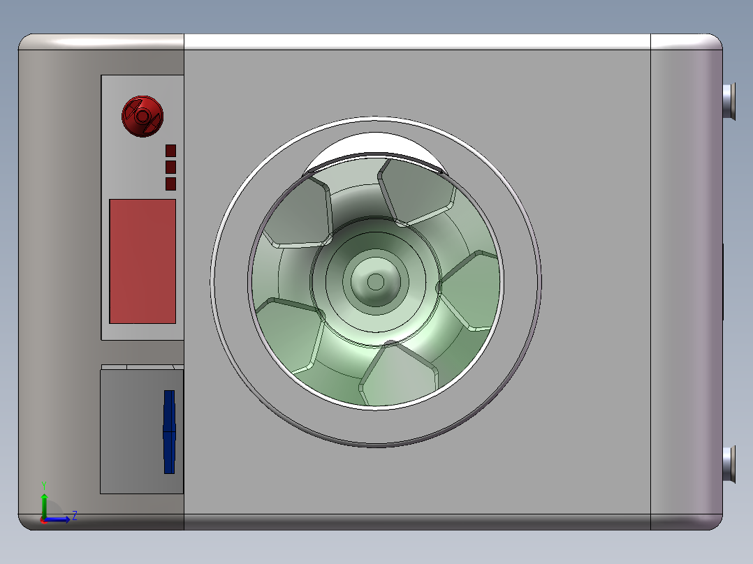 烘洗一体洗衣机左视图