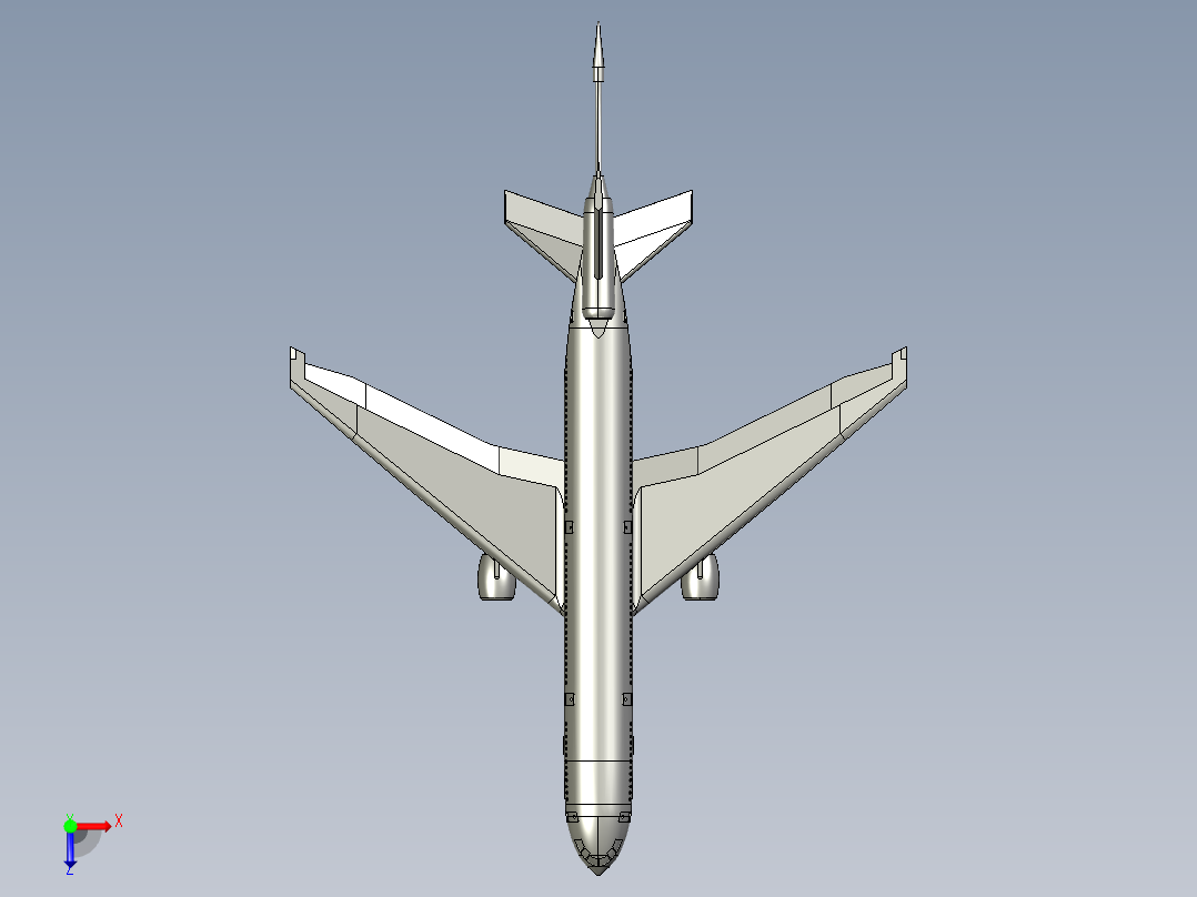 DC-10空中加油机俯视图