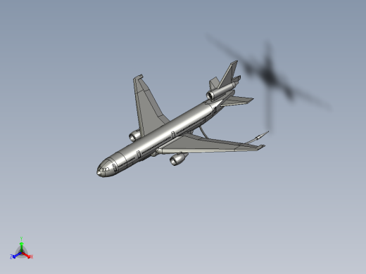 DC-10空中加油机正等轴测缩略图