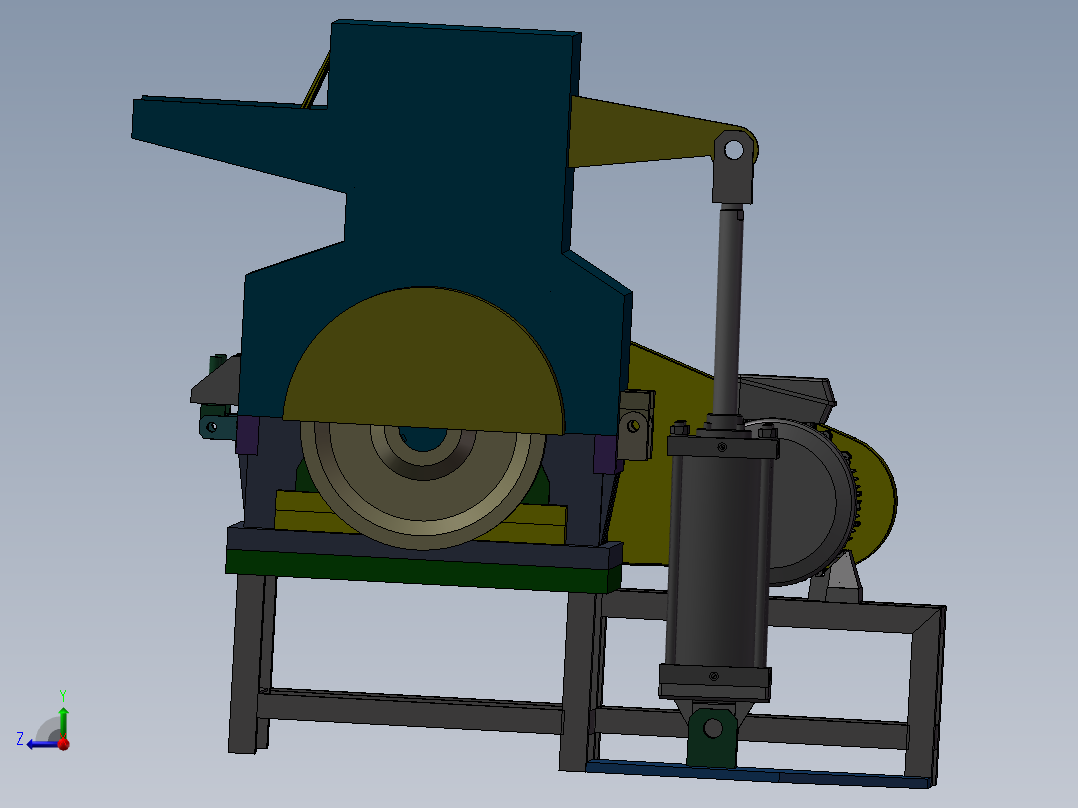破碎机、ABS塑料破碎机右视图