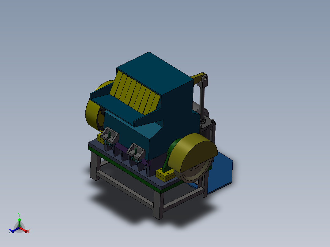 破碎机、ABS塑料破碎机正等轴测图