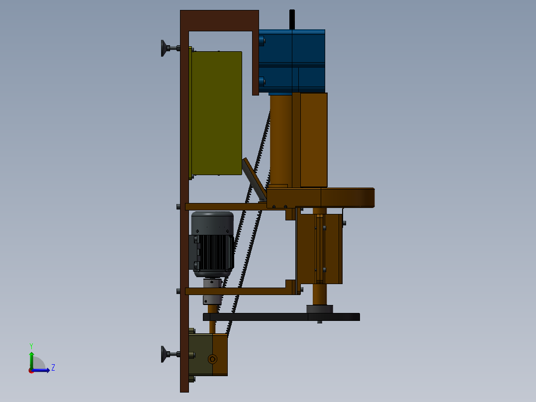家用小型农作物切片机左视图