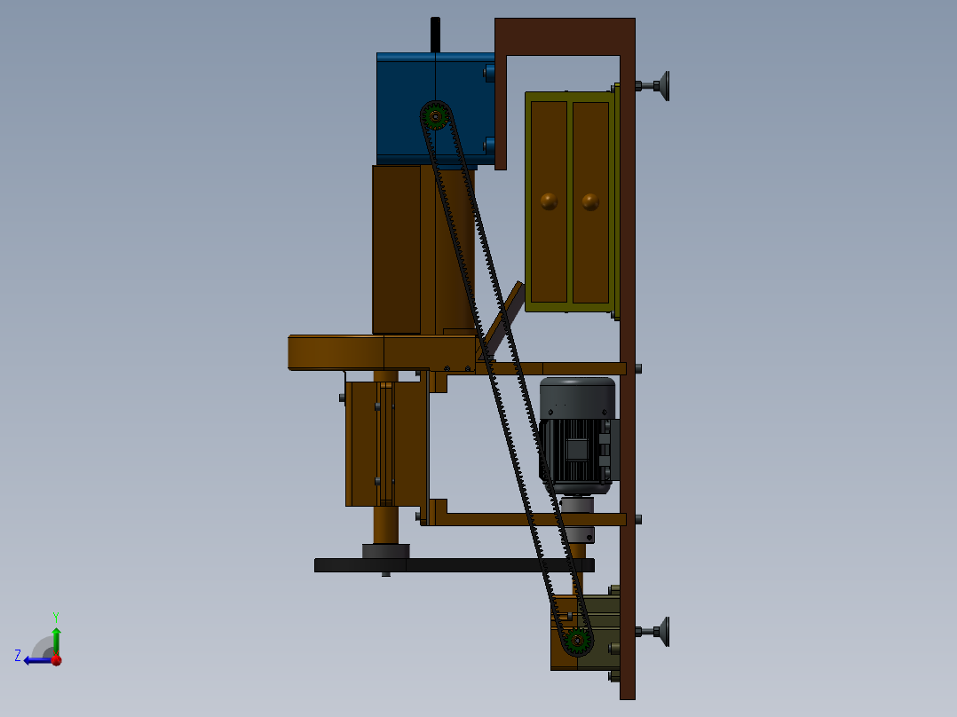 家用小型农作物切片机右视图