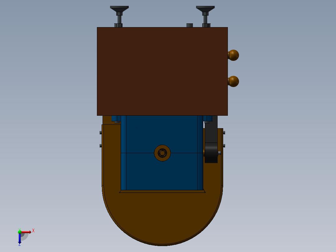 家用小型农作物切片机俯视图