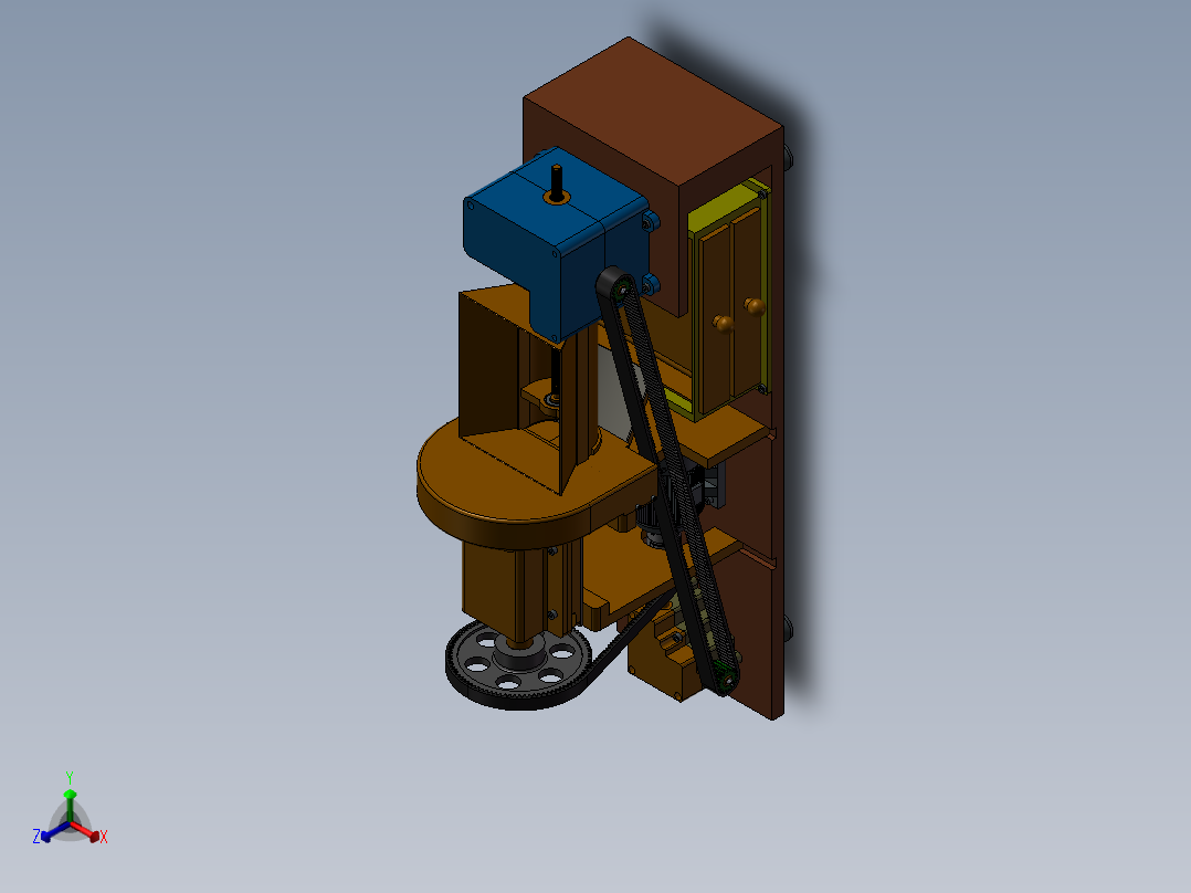 家用小型农作物切片机正等轴测图