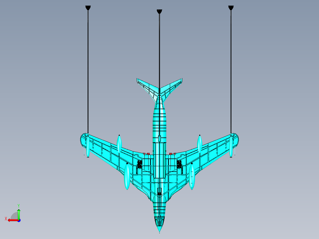A3004206-空中加油机后视图