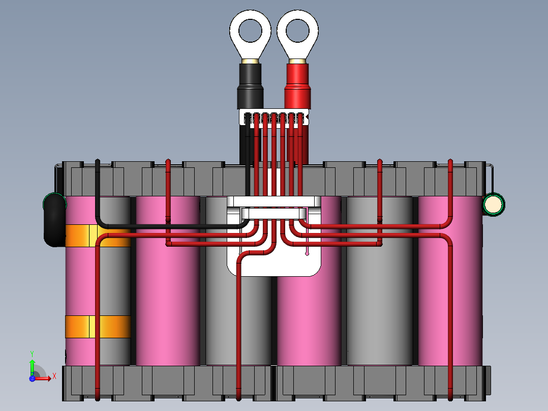 电池仓、电池(98)前视图