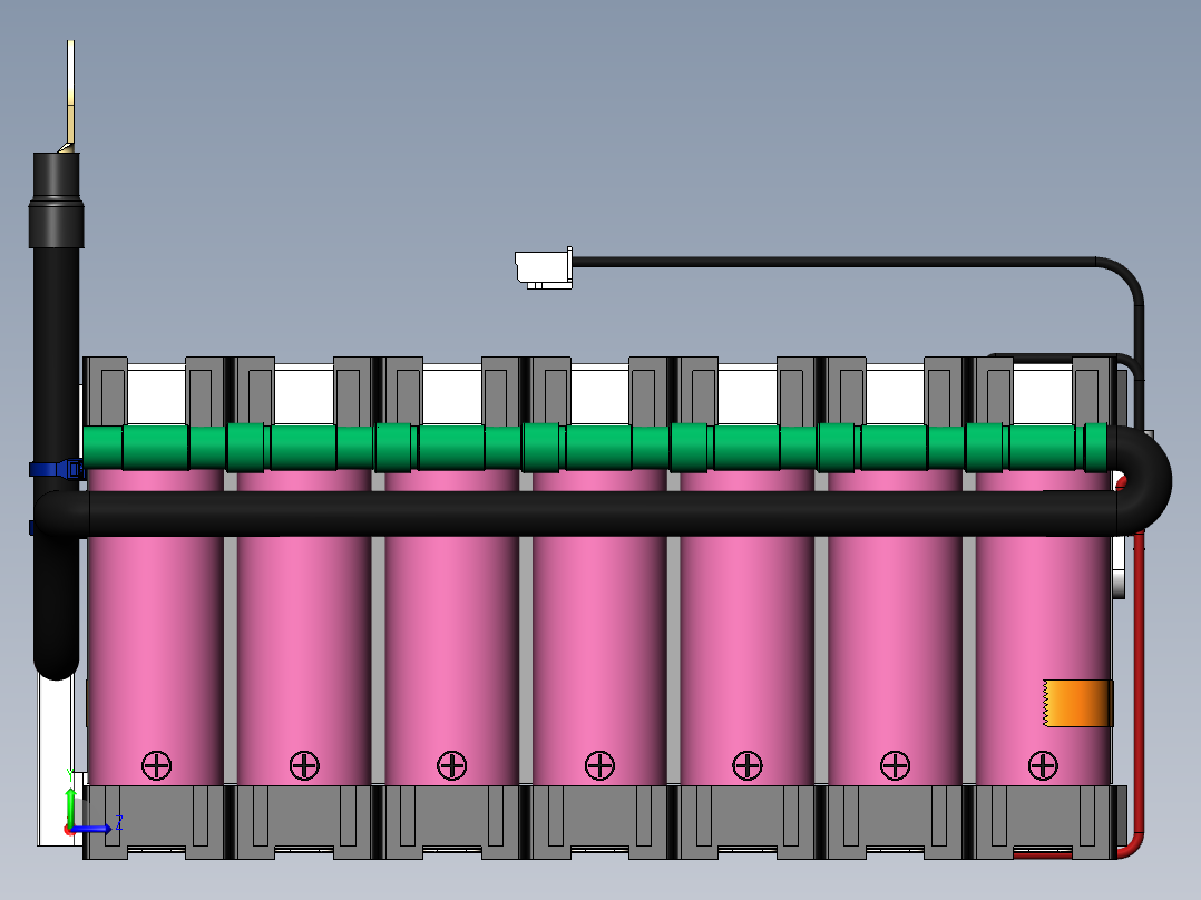 电池仓、电池(98)左视图
