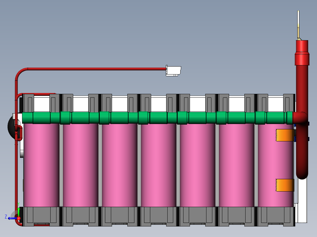 电池仓、电池(98)右视图
