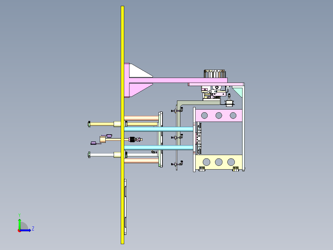 WB-400 汽车内饰件焊接定位工装左视图