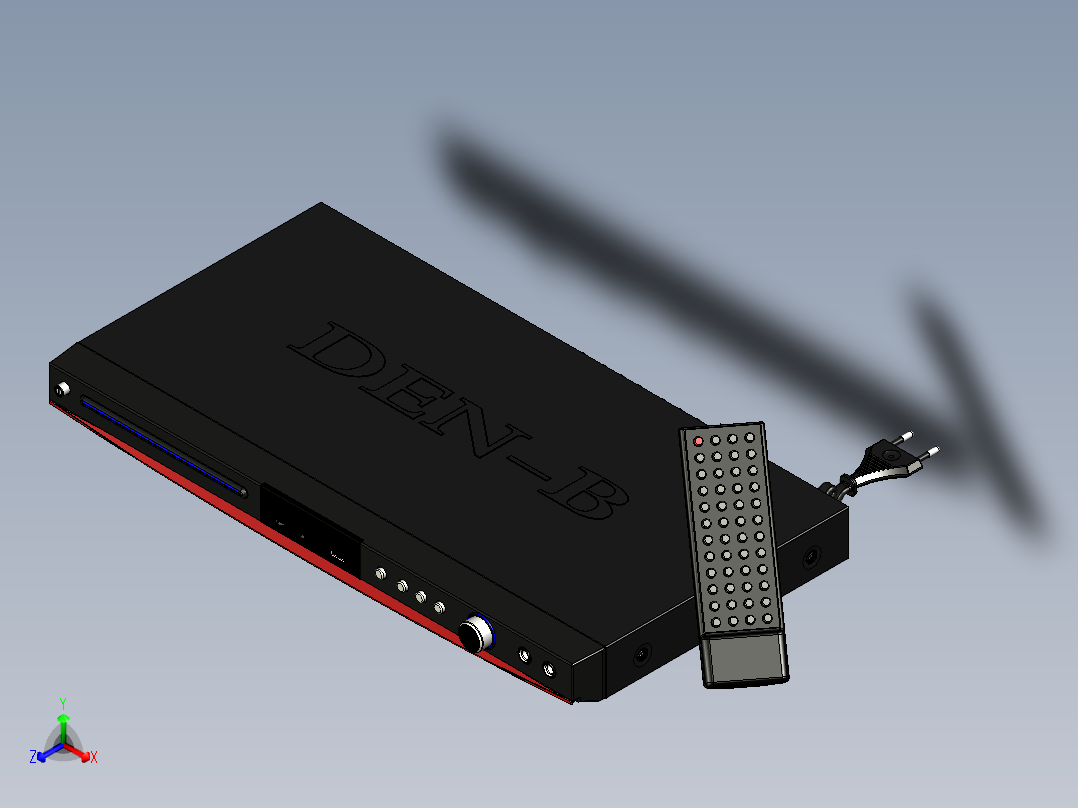 B3004577-带遥控器的DVD播放器