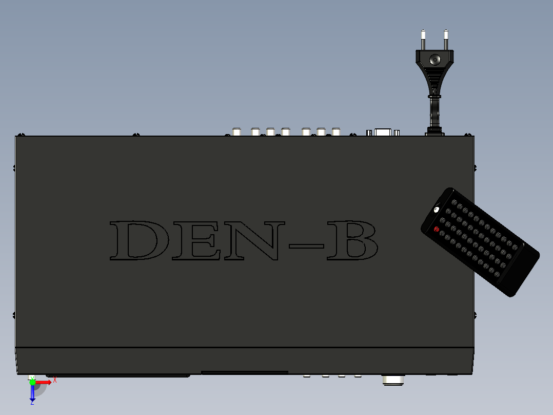 B3004577-带遥控器的DVD播放器俯视图