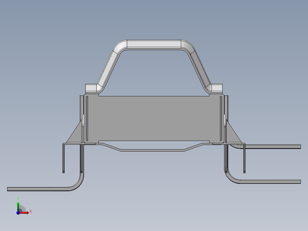 某货车车架轻量化设计【三维模型+9张CAD图纸+说明书前视图