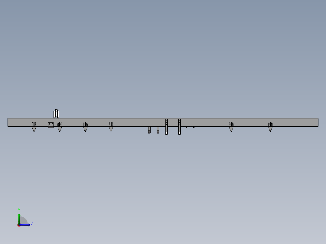 某货车车架轻量化设计【三维模型+9张CAD图纸+说明书左视图