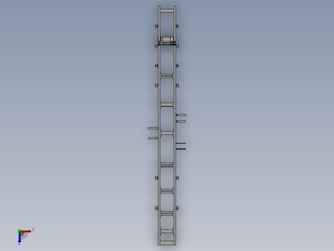 某货车车架轻量化设计【三维模型+9张CAD图纸+说明书俯视图