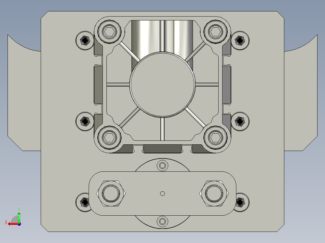 侧压机构装配后视图