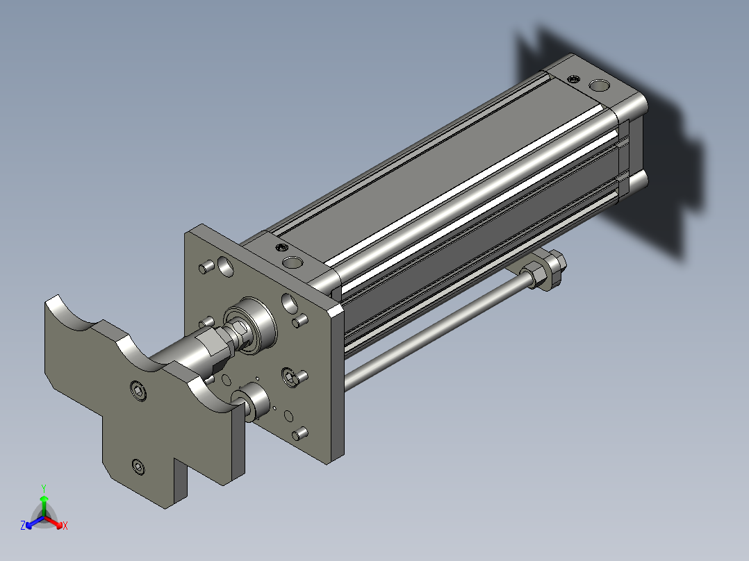 侧压机构装配正等轴测图