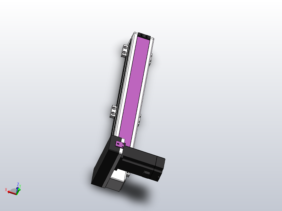 DMB62-RUCR同步带模组直线模组（电机右上折）[DMB62-L66S300-DT400-C2U-RUCR]主视图