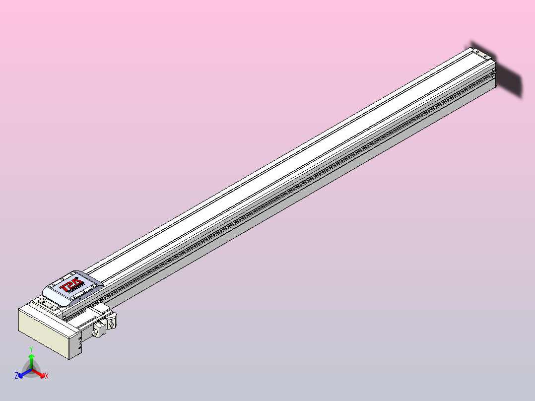 滚珠丝杠直线轴带导轨全封闭TPA-HCR-65S-1610C-L950-MR-C-P10-N3主视图