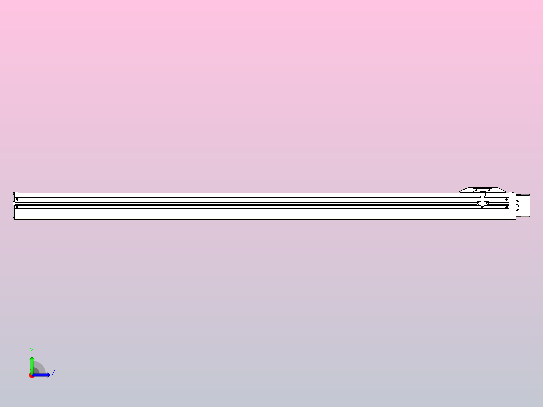 滚珠丝杠直线轴带导轨全封闭TPA-HCR-65S-1610C-L950-MR-C-P10-N3左视图