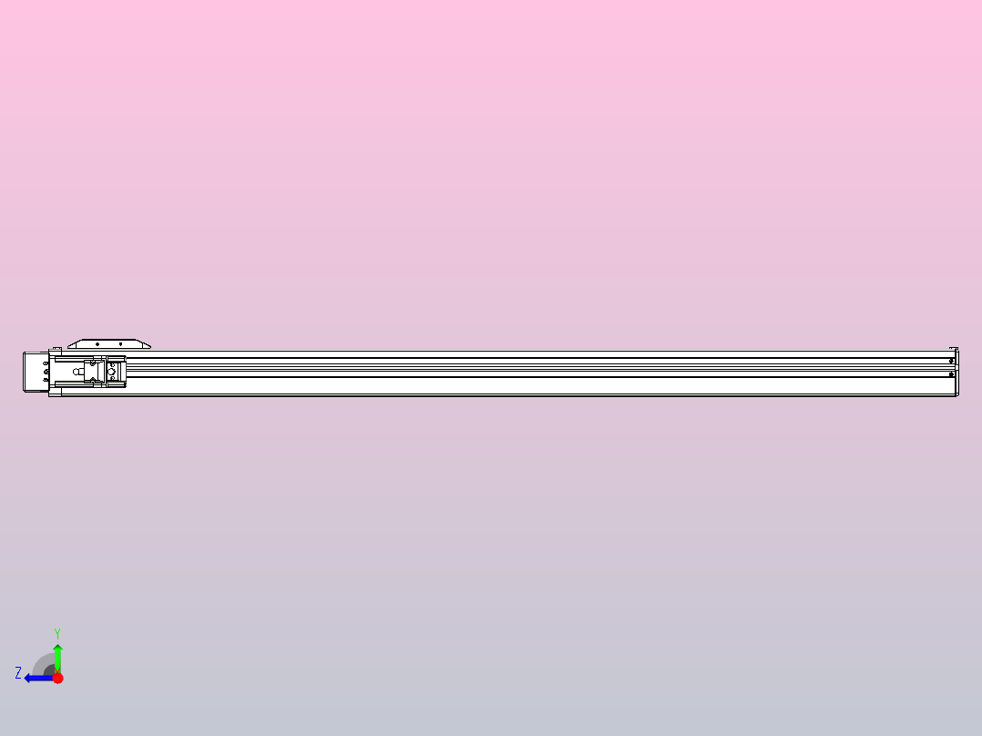 滚珠丝杠直线轴带导轨全封闭TPA-HCR-65S-1610C-L950-MR-C-P10-N3右视图