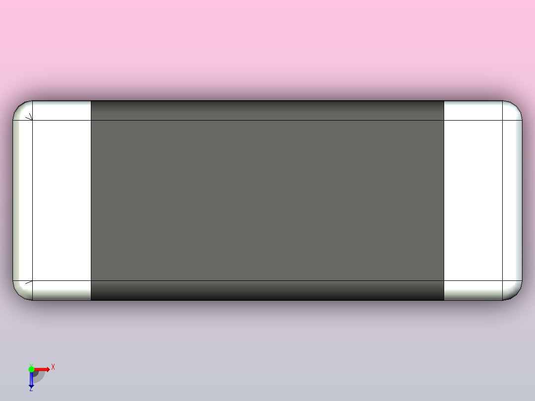 87x 片式电阻器封装 （SMD）RESC1310X51N俯视图