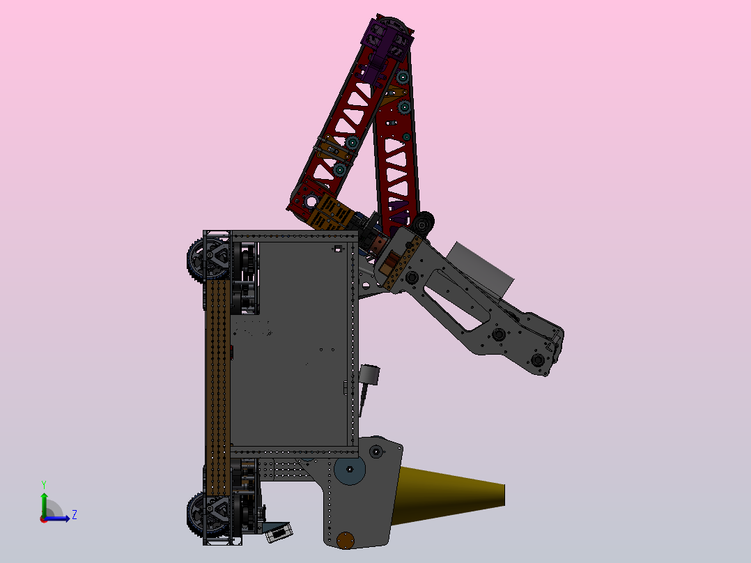 FRC机械臂虚拟四杆左视图