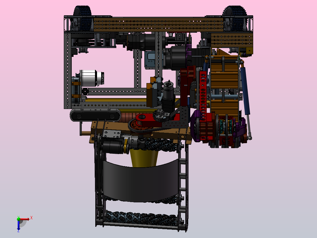 FRC机械臂虚拟四杆俯视图
