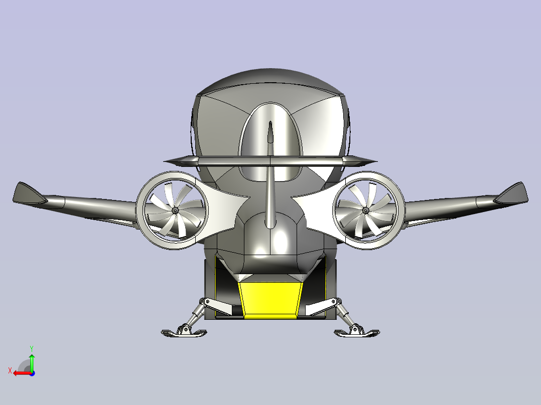 航空叉车  STEP后视图