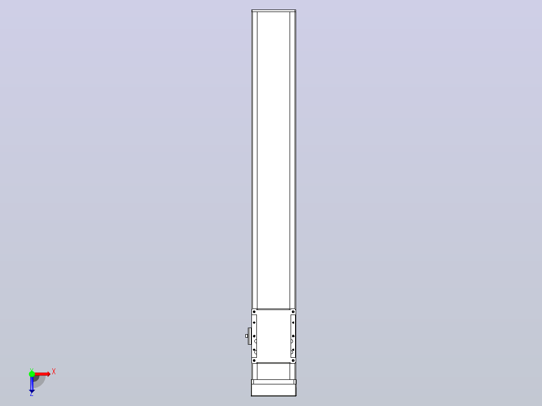 滚珠丝杠直线轴带导轨全封闭TPA-HCR-105D-1610C-L650-MP-Y-P40-N3俯视图